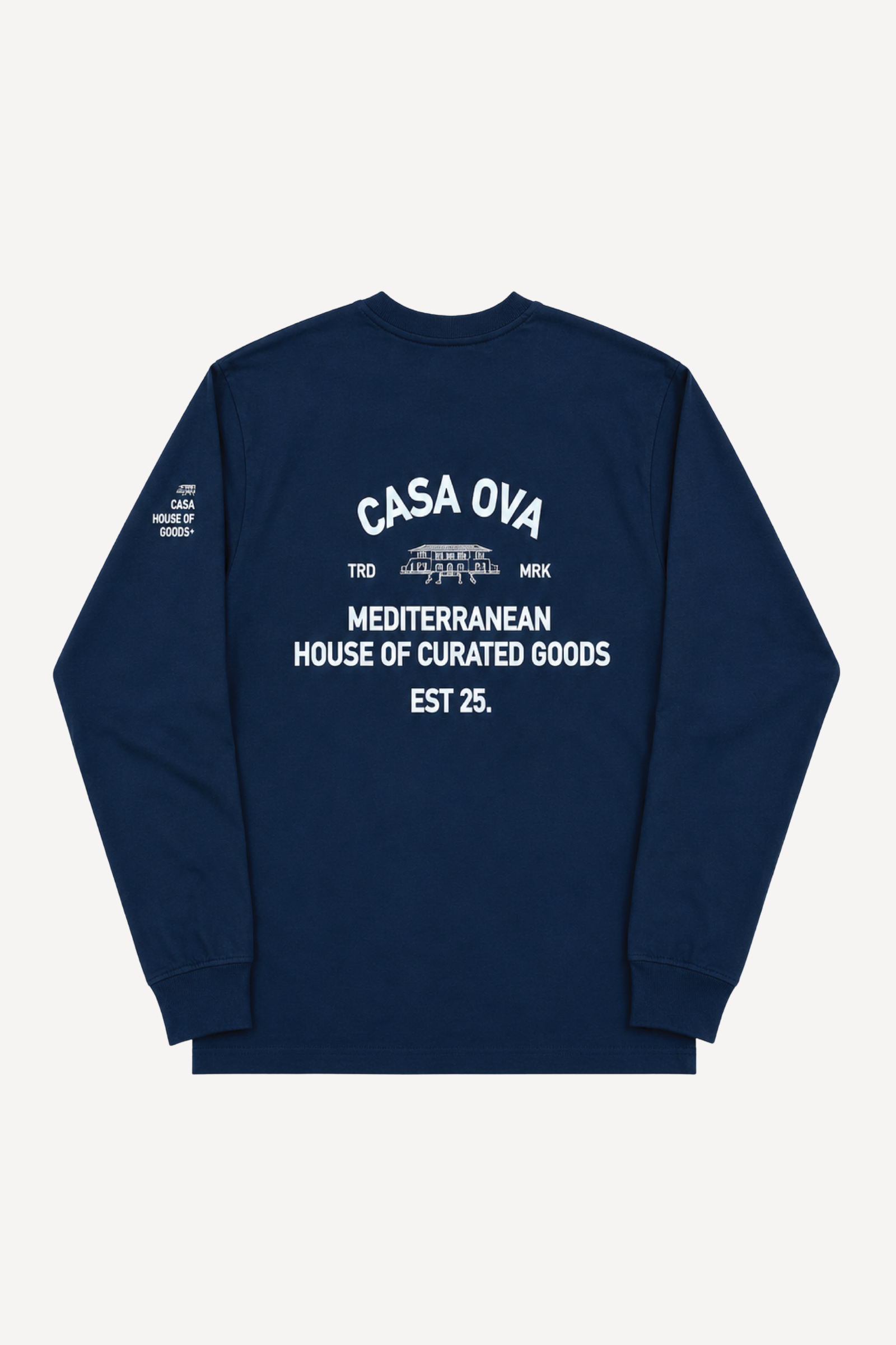 CASA OVA LONG SLEEVE NAVY T-SHIRT