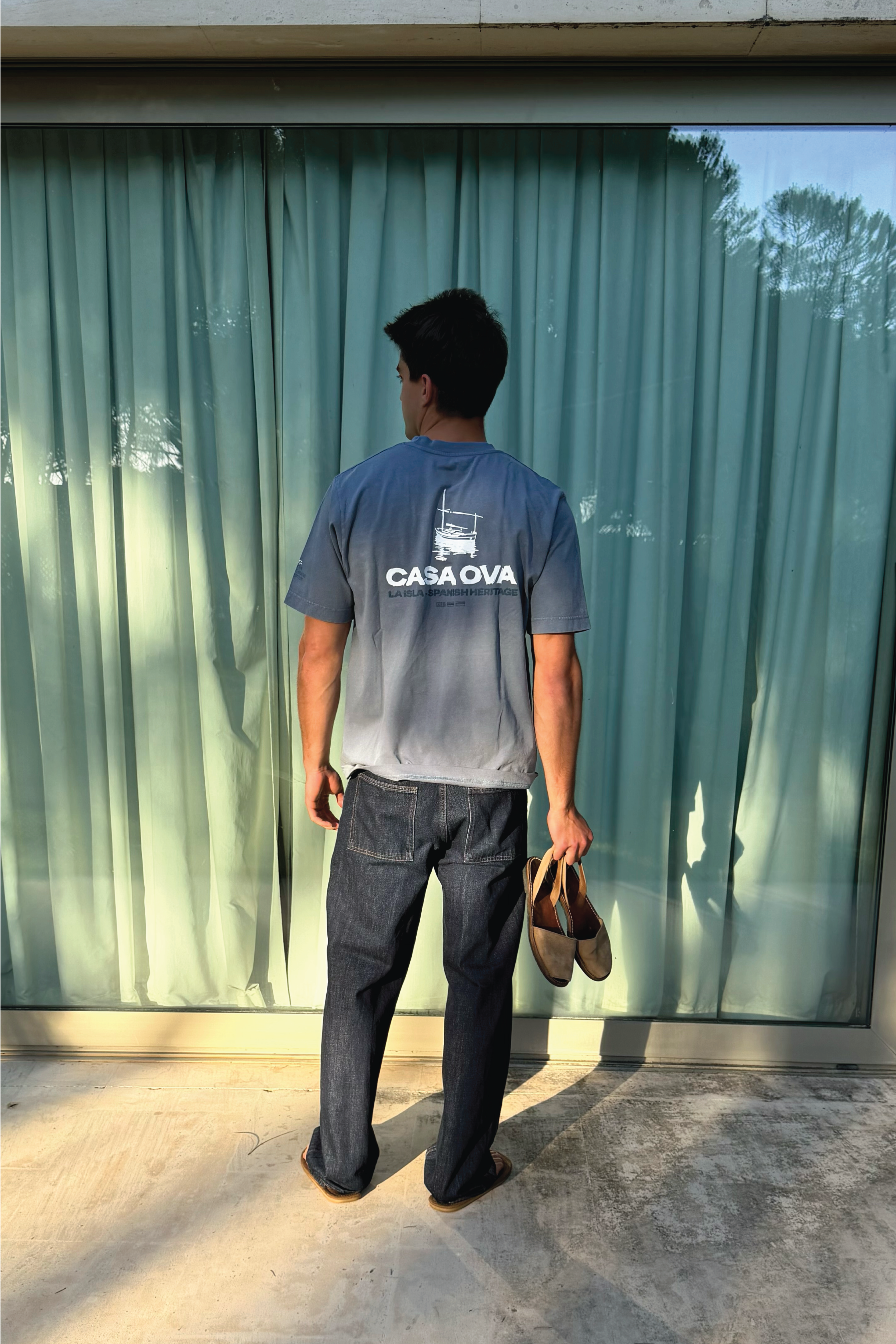 LLAÜT WASHED BLUE T-SHIRT
