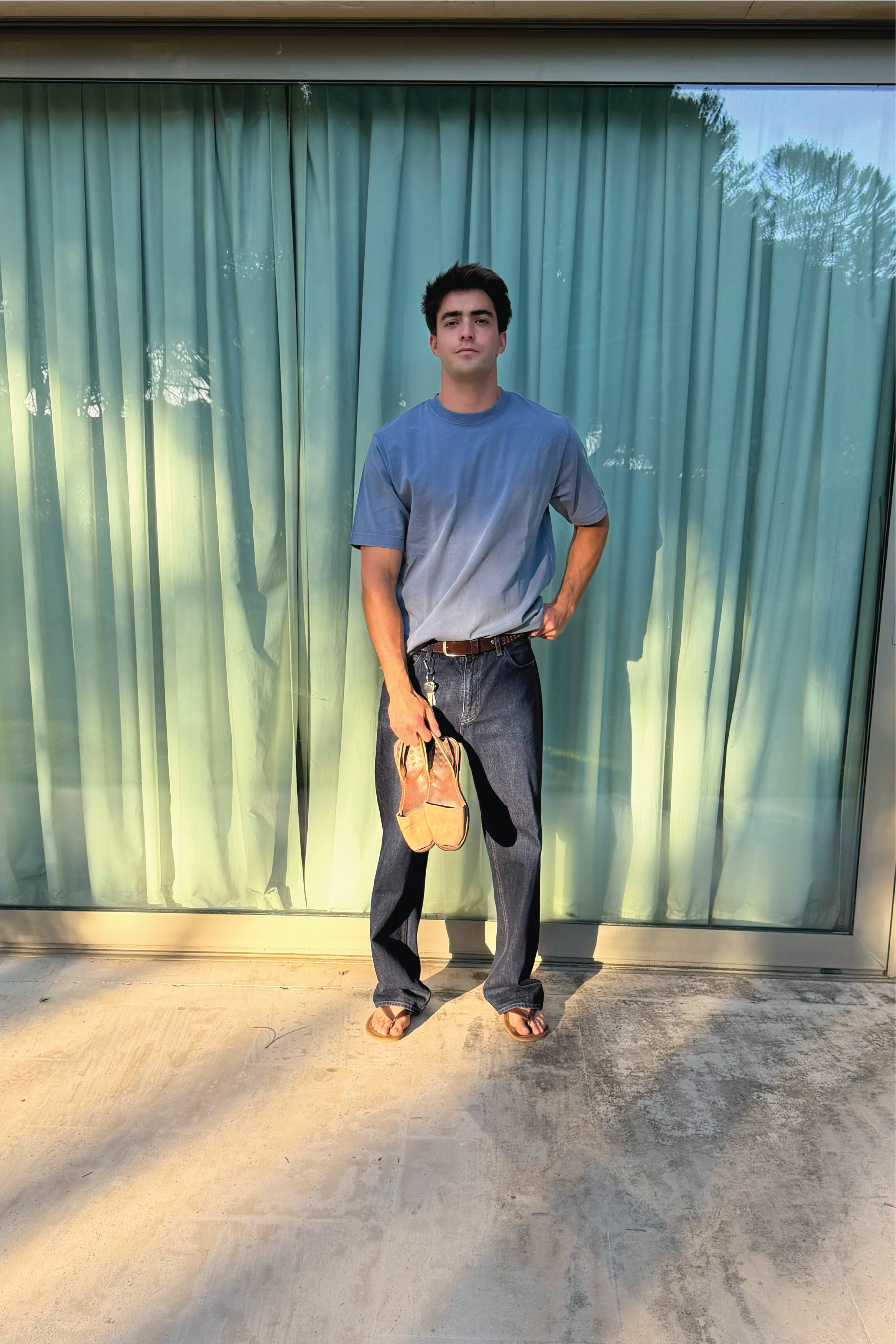 LLAÜT WASHED BLUE T-SHIRT