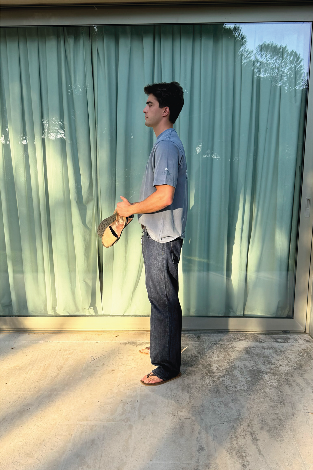 LLAÜT WASHED BLUE T-SHIRT