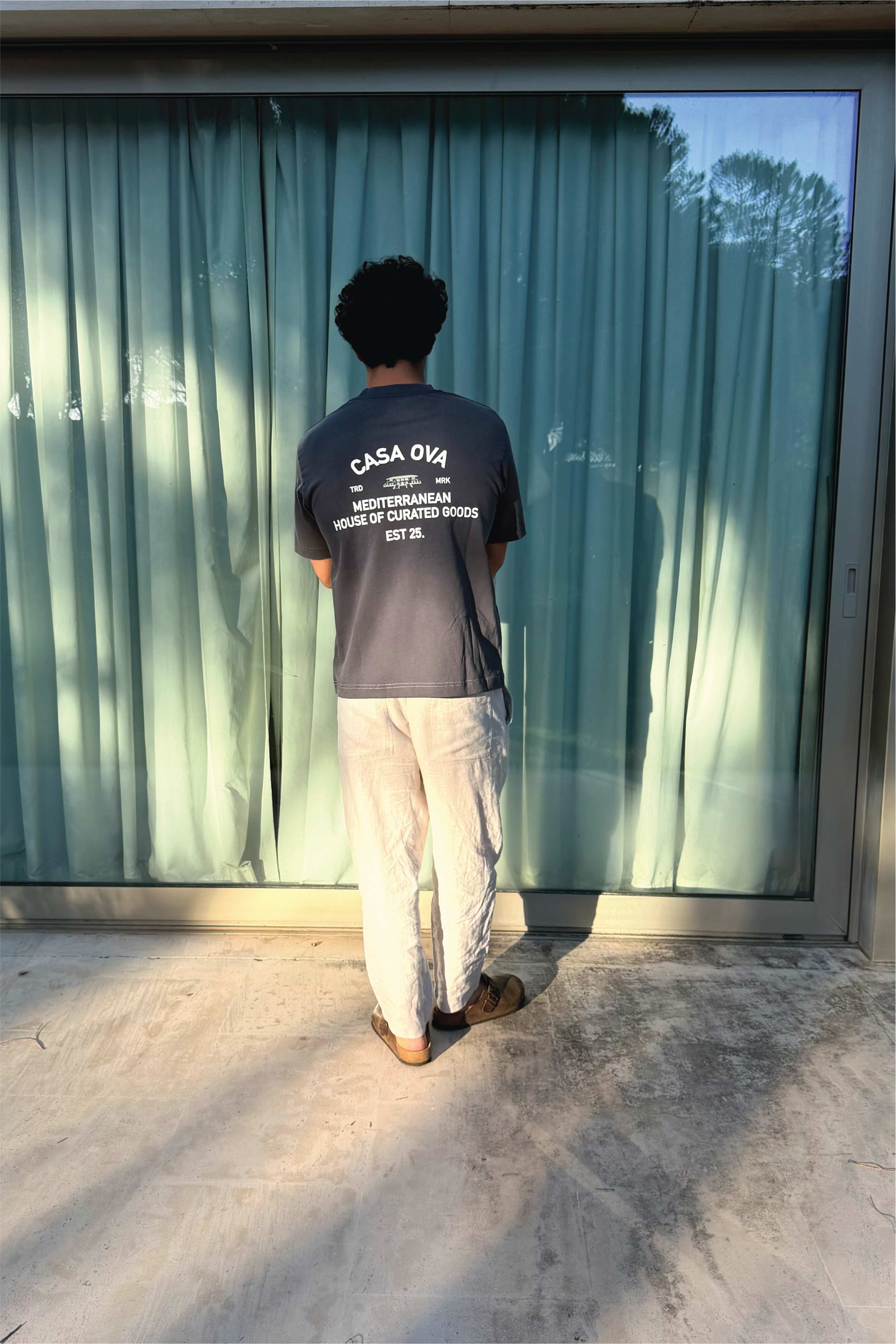 CASA OVA WASHED GREY T-SHIRT