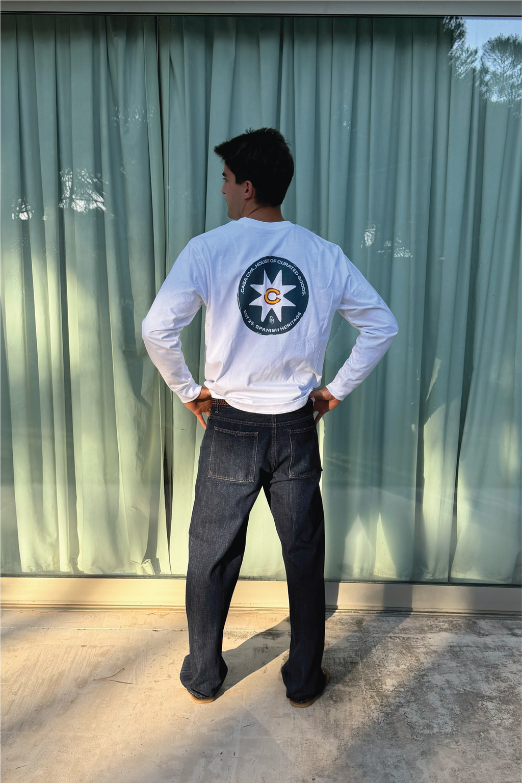 8 WINGS LONGSLEEVE WHITE T-SHIRT