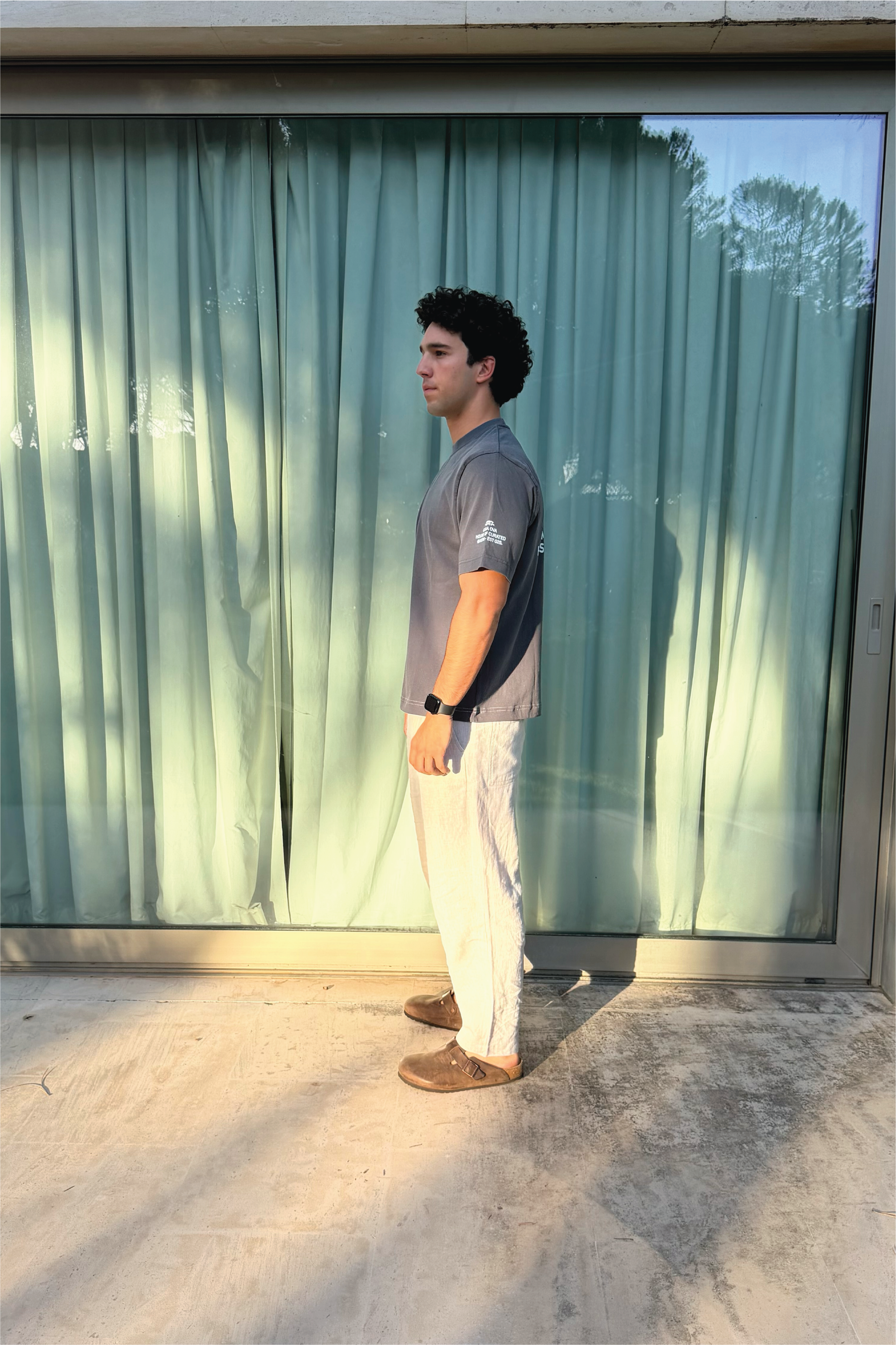 CASA OVA WASHED GREY T-SHIRT