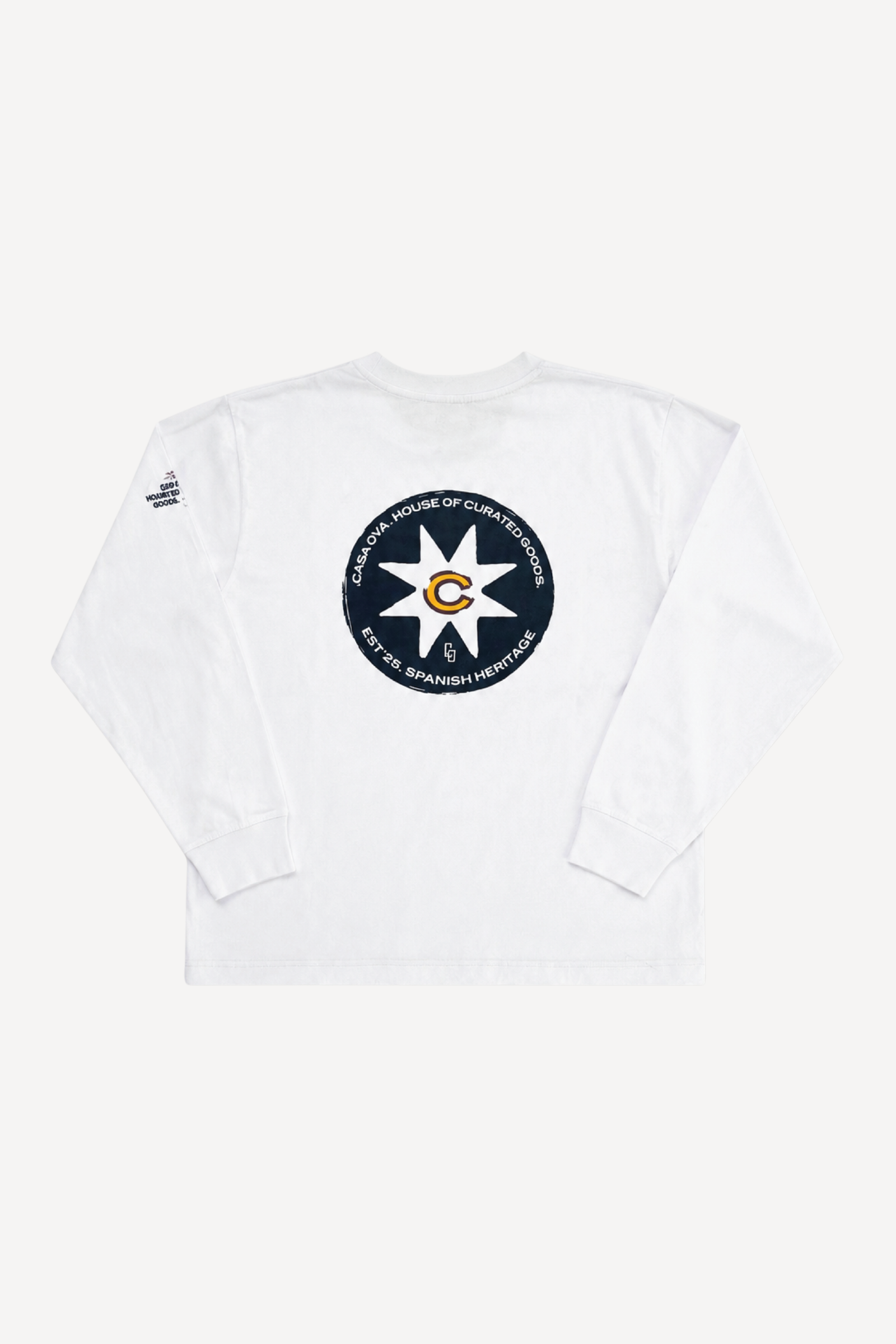 8 WINGS LONGSLEEVE WHITE T-SHIRT