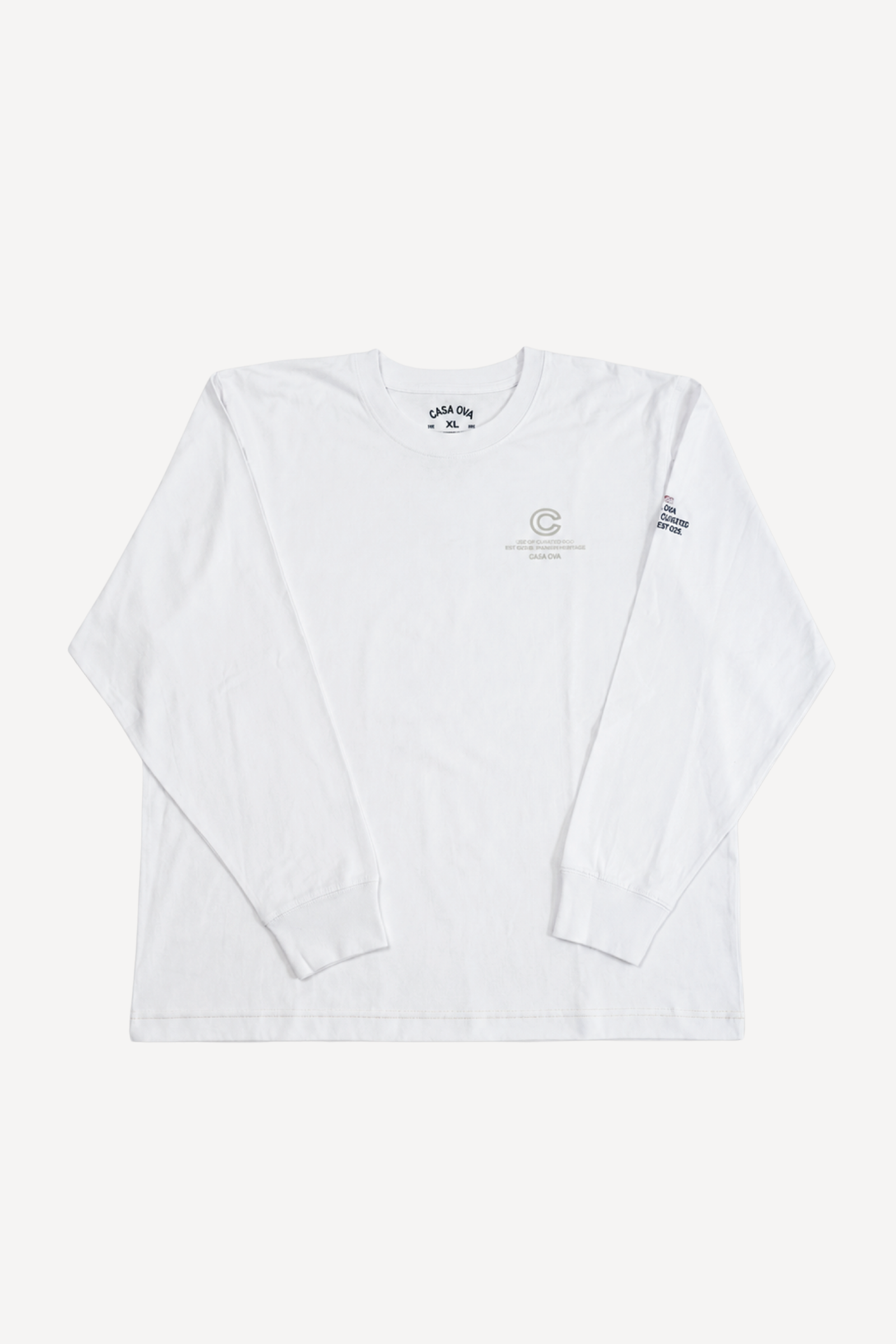 8 WINGS LONGSLEEVE WHITE T-SHIRT