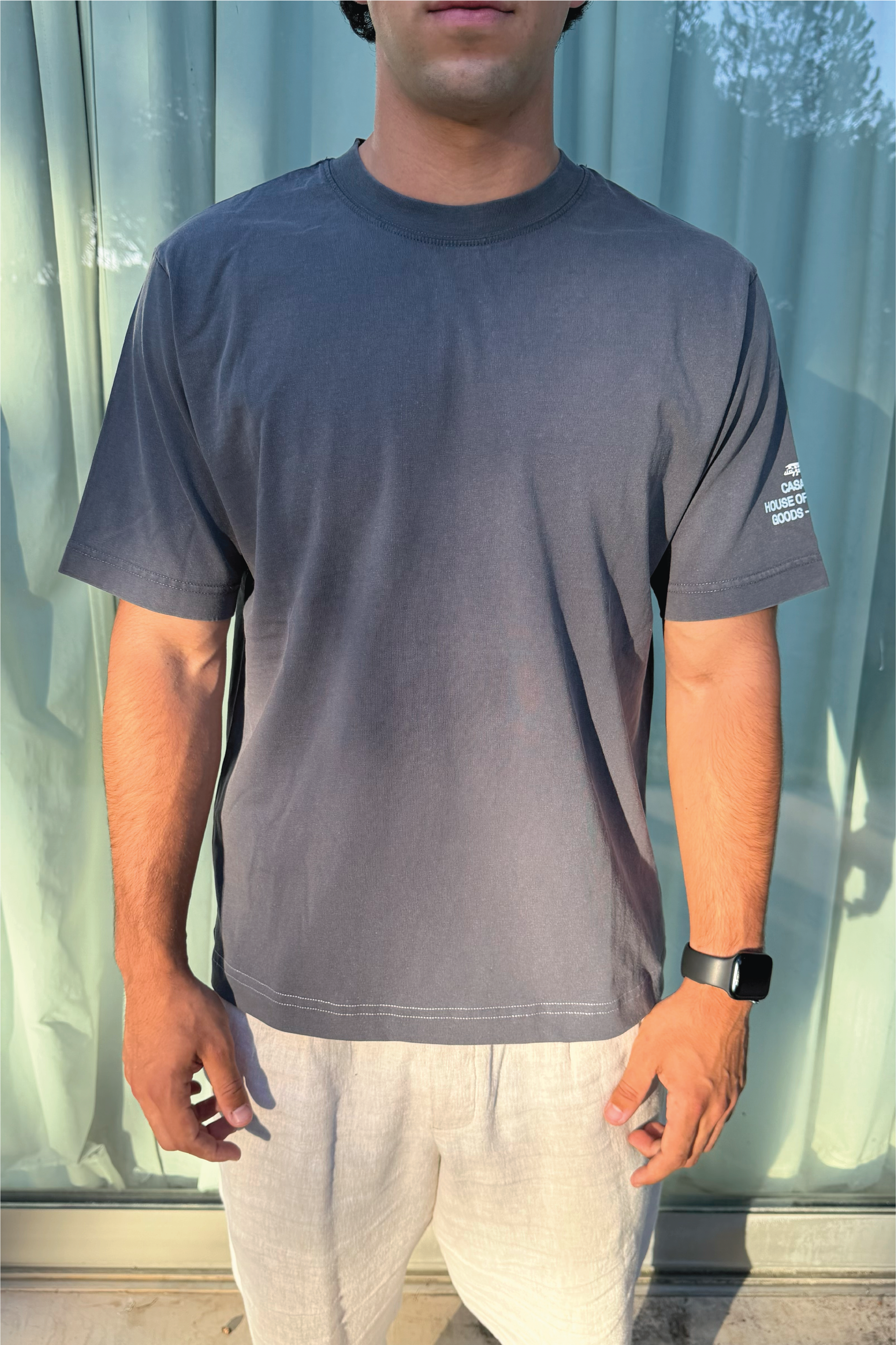 CASA OVA WASHED GREY T-SHIRT